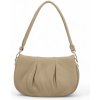 Dámska kožená kabelka cez rameno krémová - Delami Francesca krémová
