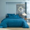 Jednofarebná flanelová posteľná bielizeň zn. Colombine pávie modrá 155