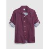 GAP Detská pásikavá košeľa Fialová M Fialová Fialová