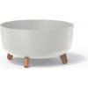 PROSPERPLAST Kvetináč GRACIA LOW ECO WOOD 38cm biely