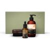 Beviro Cinnamon Season Beviro Beard Wash šampón na bradu 250 ml + Beviro Cinnamon Season olej na bradu 30 ml + Beviro Wood Beard Brush kefa na bradu so štetinami z diviaka