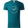 Matematické hodiny - Tričko z organickej bavlny - XL ( Petrolejová )