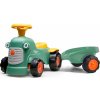 Falk traktor baby Maurice zelený vintage s prívesom