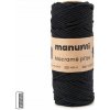 Manumi Macramé priadza stáčaná 3PLY 3mm čierna - 1 ks