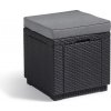 ALLIBERT CUBE WITH CUSHION antracit/šedá