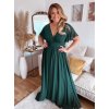 ZAZZA Dlhé spoločenské tmavozelené šaty Veľkosť: XXXL
