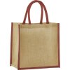 Westford Mill Taška Mini W477, nákupní, jutová, COT-500477ag299 Natural/oranžová