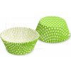 Wimex Cukrárenský košíček (PAP) Bodky bielo/žltozelený O50 x 30 mm (40 ks)
