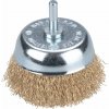 Extol Craft 17058 | Rotačná kefa na plochy so stopkou priemer 6 mm priemer 75 mm, oceľový drôt zvlnený 0,30 mm