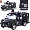 JOKO Policajné autíčko Trezor 28cm, bankomat, pokladnička na mince a bankovky + zvukové a svetelné efekty, čierne
