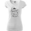 Futbalová lopta kopačka jedným ťahom - Dámske tričko Pure - XS ( Biela )