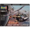 Revell Bell UH-1H Gunship Model Set vrtuľník 1:100, 70 dielov (Revell Bell UH-1H Gunship 1:100, 12,8x14,4cm, Model No.: 04983)