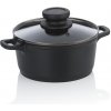 KELA Hrnec Atura litý hliník černý 16 cm 1 l KL-15169