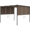 vidaXL Záhradný altánok s bočným závesom sivohnedý 3x3x2,25 m