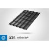 Plechová krytina Rova PROFIL 35, 1 m² RAL 7016 (antracit) Premium MATT