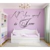 Nálepka na stenu nápis ALL YOU NEED IS LOVE 60 x 120 cm