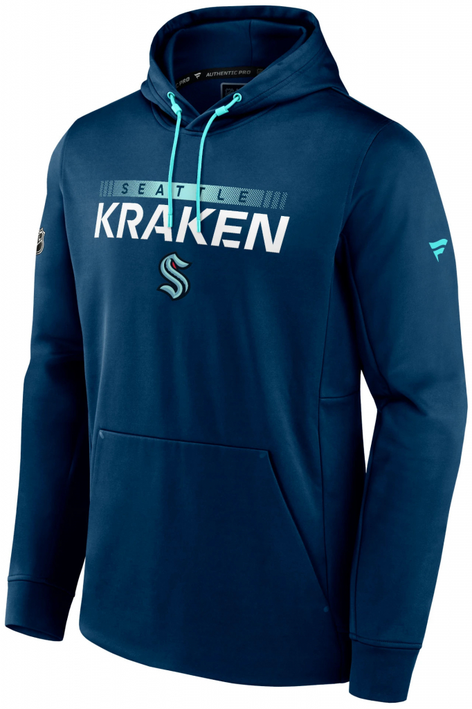 Fanatics Pánská mikina Seattle Kraken RINK Performance Pullover Hood Traditional Navy-Icy Blue