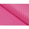 Detská látka Minky 3D bodky MKP-020 Ružovo fialová - šírka 150 cm