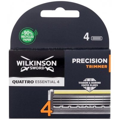 Wilkinson Sword Quattro Essential 4 Precision Trimmer (M) 4ks, Náhradné ostrie