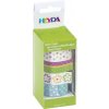 Heyda samolepiace washi papierové pásky kvietky 1,5 cm x 5 m 4 ks sada