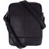 SEGALI Pánska kožená taška cez rameno SG-2171 čierna