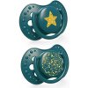 LOVI 22/895 Dynamický silikónový cumlík 18+m 2 ks Stardust green