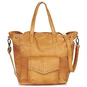 Pieces Vanity Leather Big bag hnedá