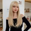 Žiarivá platinová blond parochňa Rosalinda s ofinou