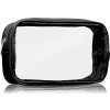 Notino Travel Collection transparentná kozmetická taštička M black