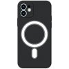 AppleMix Kryt pre Apple iPhone 11 - MagSafe magnety - silikónový - s krúžkom - čierny