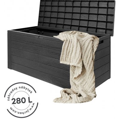 Jurhan & Co Odkladací box Woodebox so sklápateľným vrchnákom antracitový  280L - 120x46x57cm od 33,95 € - Heureka.sk