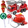 Interaktívna hasičská súprava červená so zvukom a svetlom 3+