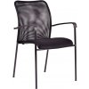konferenčná stolička Triton Black, čierna konstrukce, čierny poťah