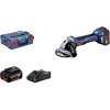 Bosch Professional GWS 18V-7 06019H9005 akumulátorová úhlová brúska 125 mm, vr. 2x aku, + púzdro, 18 V, 4.0 Ah; 06019H9005