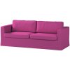 Dekoria Poťah na sedačku Karlstad (nerozkladáci, 3-miestný, dlhý), cyklamenová, 224 x 89 x 64 cm, Etna, 705-23