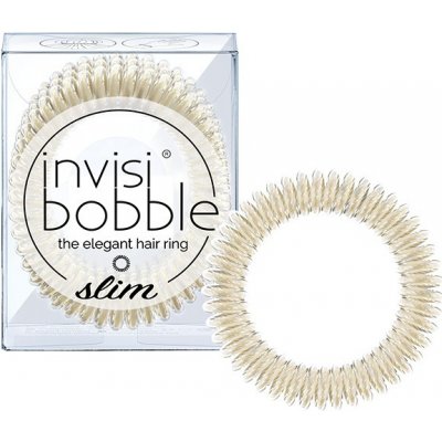 Invisibobble Tenká spirálová gumička do vlasů Invisibobble Slim 3 ks Stay Gold