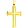 iBrill Zlatý náboženský prívesok - krížik 40613