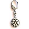 Kľúčenka kovová kruhová - VW - čierno-biela