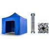 Nožnicový párty stan 3x3 m TENTino BIG HEXAGON EXTREME Farba opláštenia: 8A - MODRÁ