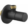 Sapho Rohový ventil s rozetou, okrúhly, 1/2'x 3/8', čierny mat SL015