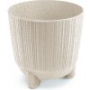 kvetináč 14,5cm RYFO N ECO WOOD DRF150NW-S449W biely plastový PROSPERPLAST
