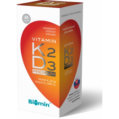Biomin Vitamin K2 + Vitamin D3 2000.I.U. Premium 60 kapsúl