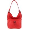 Mondo Italia Červená kožená kabelka na rameno 631 Červená