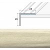 Jutex Ukončovacia lepená lišta A36 dub bieleny 20901