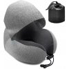 Take it shop Cestovný vankúš z pamäťovej peny s integrovanou kapucňou, sivý 0702367038749