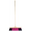 Metla drevená 40 cm, nylonový farebný vlas s drevenou borovicovou násadou, XL-TOOLS