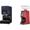 Gaggia New Classic EVO, blue + Eureka Atom 60, ferrari red