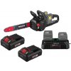 Parkside Performance® Aku reťazová píla Ppksa 40-Li C3 + Smart akumulátor 20 V/4 Ah, 2 kusy + Dvojitá nabíjačka 20 V/4,5 A (800012857)