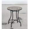 Outsunny záhradný stolík mozaikový stolík okrúhly bistro stolík stolík s mozaikovým vrchom keramický kov zelený+béžový+biely Ø60 cm