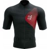 Pánsky bežecký dres Compressport, TRAIL POSTURAL SS TOP čierna,červená S